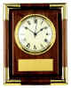Walnut Wall Clock with Brass Corners